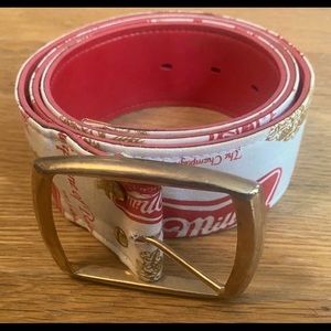 Vintage Miller High Life Champagne Of Beers Reversible Duroplast Belt Size 34